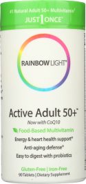 RAINBOW LIGHT: Just Once Active Adult 50+ Food-Based Multivitamin, 90 Tablets