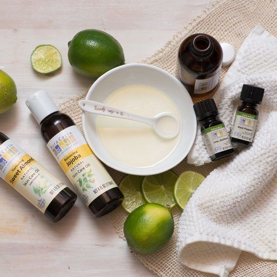 Bath and Body Oil with Black Pepper and Lime Essential Oils