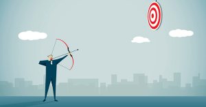 Man Shooting Arrow at Target. Branding Tips for Businesses