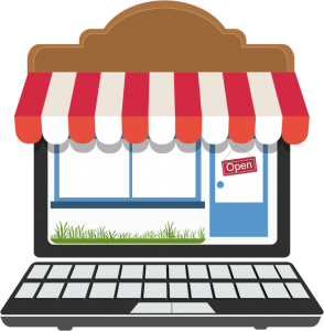 Clip Art Describing Online Store
