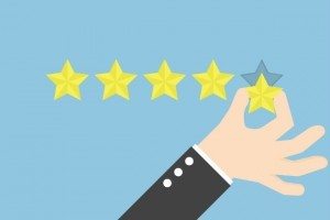 customer satisfaction---five stars showing reliability