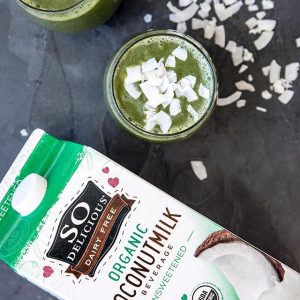 So Delicious Organic Unsweetened Coconut Milk---Original with a smoothie