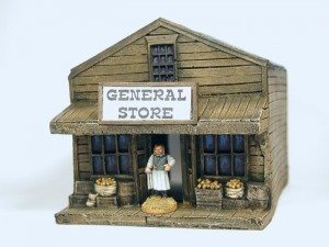 An animated display of a general store.