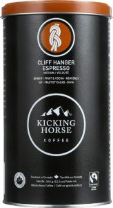 Kicking Horse Cliff Hanger Espresso whole bean coffee.