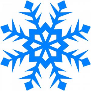 A blue snowflake