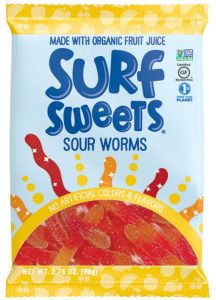Surf Sweets Organic Sour Worms.