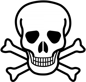 skull and crossbones: toxic