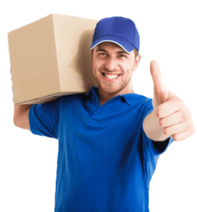 delivery man thumbs up