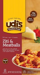 Usi's Gluten-Free Frozen Ziti and Meatballs