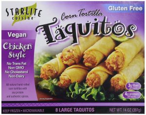 Starlite Frozen Vegan Chicken-Style Taquitos