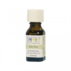 A Bottle of Aura Cacia Tea Tree Essential Oil