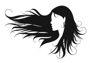 silhouette of hair