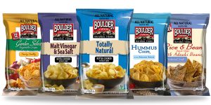 assortment of Boulder Canyon kettle chips