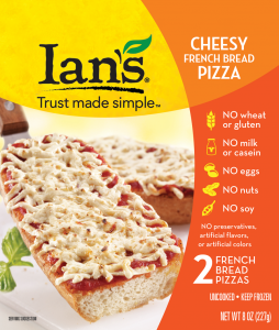 Ian's Cheesy French Bread Pizza (non-dairy)