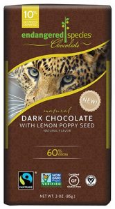 Endangered Species Dark Chocolate with Lemon Poppy Seed