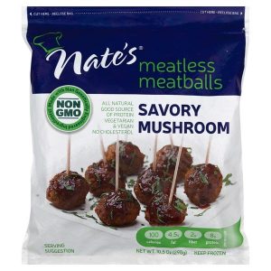 Nate's Meatless Meatballs Savory Mushroom