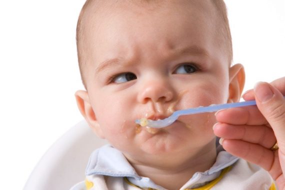 infant eating and not having the best time drop shipping baby products