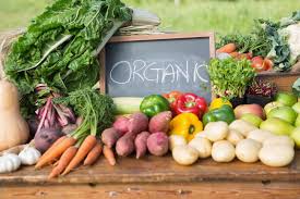 organic veggies with an organic sign for wholesale food