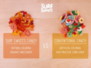 Surf Sweets stay away from artificial colors and flavors.