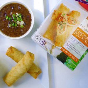 Chicken Egg Rolls with dipping sauce
