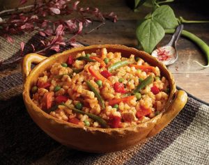 Amy's paella on table