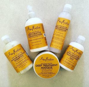 Shea Moisture raw shea butter products for hair
