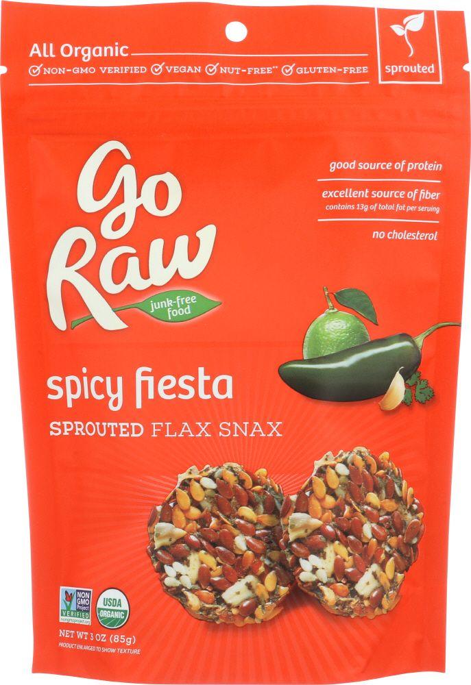 Go Raw Organic Sprouted Flax Snax, Spicy Fiesta