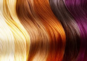 locks of hair dyed different colors