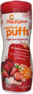 dropship organic baby products happy-baby-organic-baby-food-puffs-strawberry-2.1-oz-front
