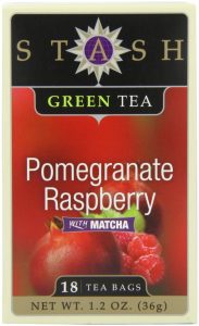 Stash green tea with pomegranate, raspberry, and matcha