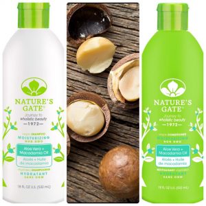 @naturesgateofficial Instagram post aloe vera and macadamia oil shampoo and conditioner