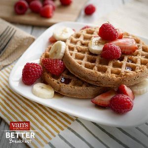 Van's waffles and fruit