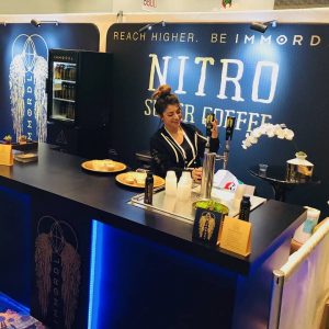 Immordl Coffee`s Booth at Natural Products Expo West 2018, as photographed by themselves.