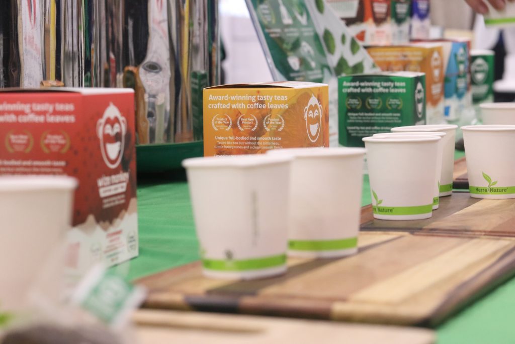 Wize Monkey Coffee Leaf Tea Products at Natural Products Expo West 2018