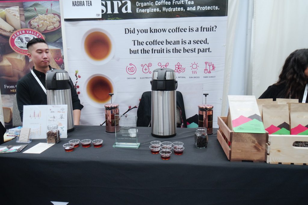I photographed Kasira Tea`s booth at Natural Products Expo West 2018