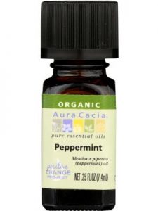 AURA CACIA Organic Peppermint Essential Oil