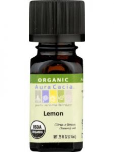 AURA CACIA Organic Lemon Essential Oil