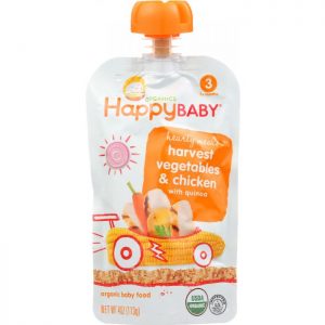 HAPPY BABY Organic Baby Food Stage 3 Harvest Vegetables & Chicken with Quinoa