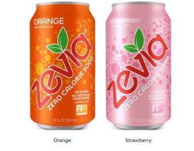 Two cans of Zevia Soda