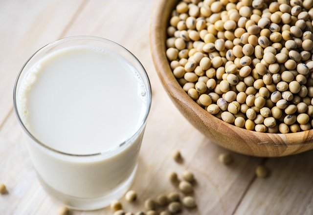 Soy milk is a plant-based milk with high protein