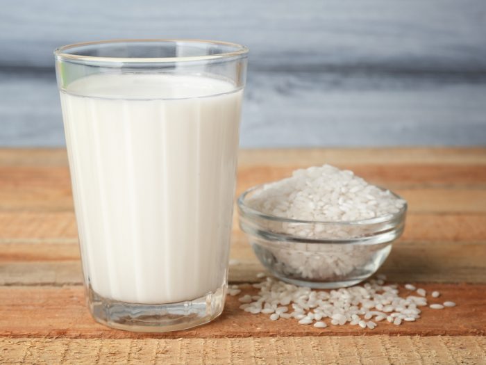 Rice milk is low in protein and high in carbohydrates