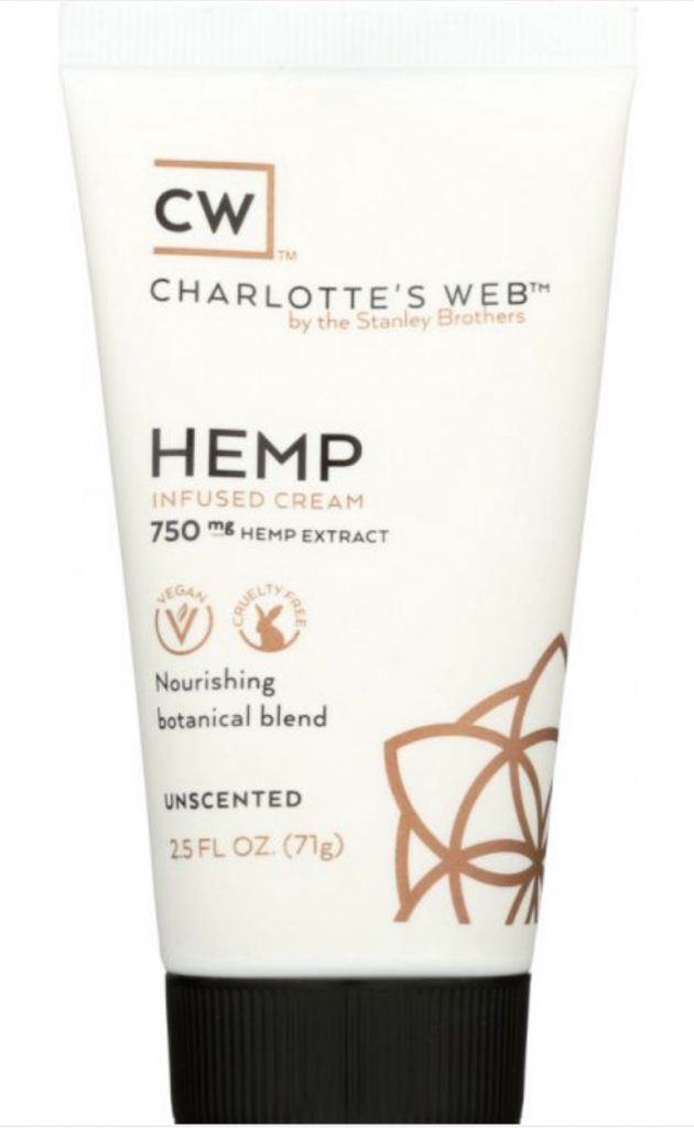 Charlotte's Web hemp infused cream