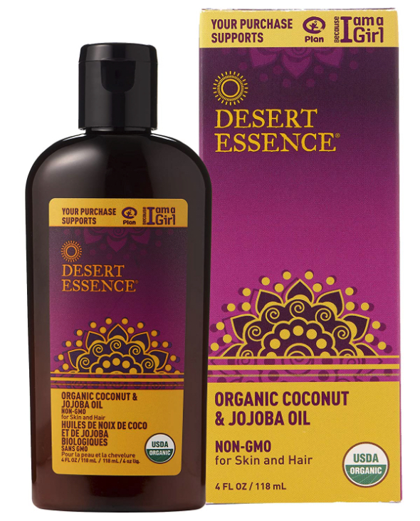 Desert Essence organic coconut and jojoba oil