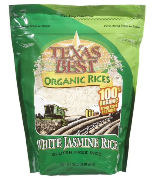 Texas Best organic white jasmine rice
