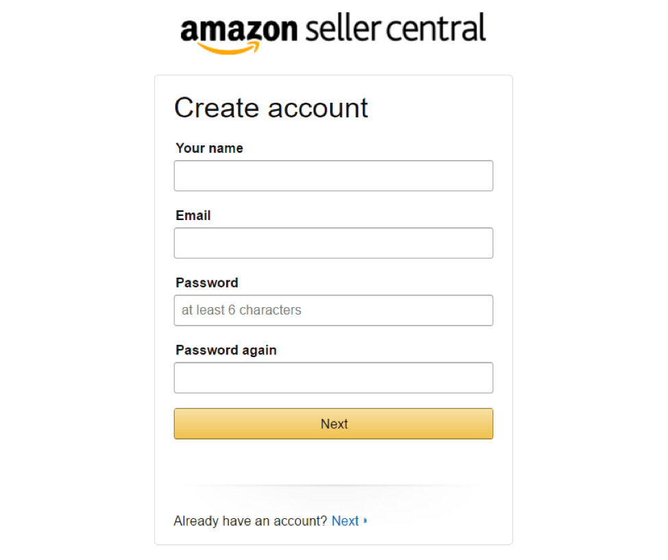 Create an Amazon dropshipping account on Amazon Seller Central