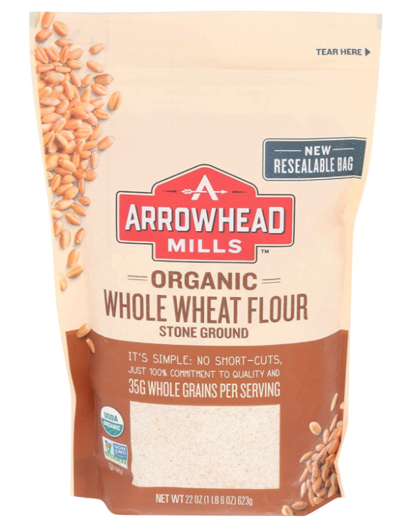 Arrowhead Organic stone ground whole wheat flour