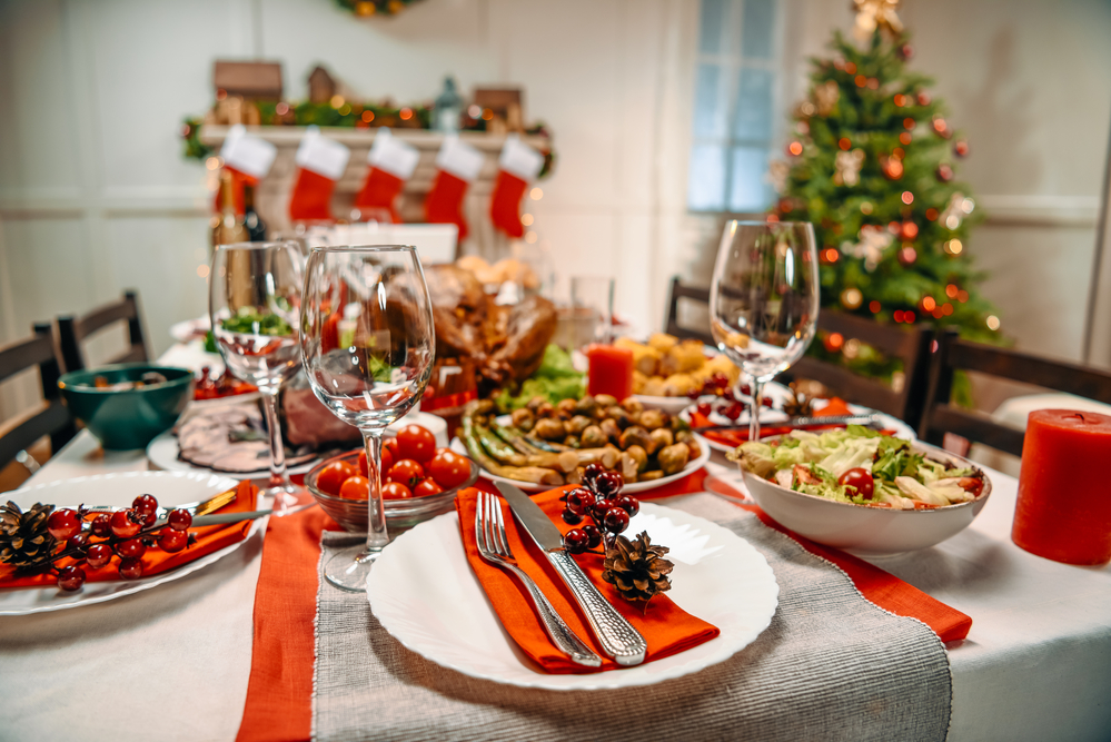 dropshipping Christmas - a holiday meal set out on a table