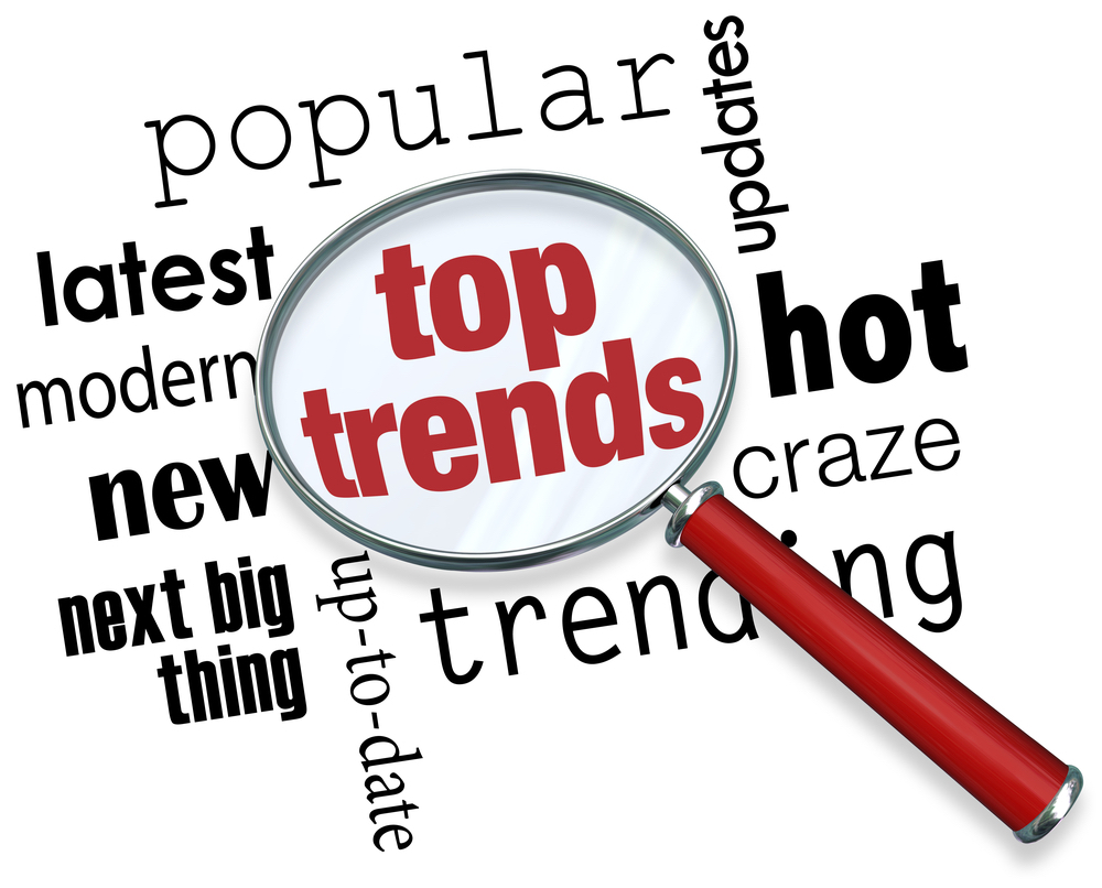 The words top trends appear under a microscope. This section tells users how to keep up with food trends
