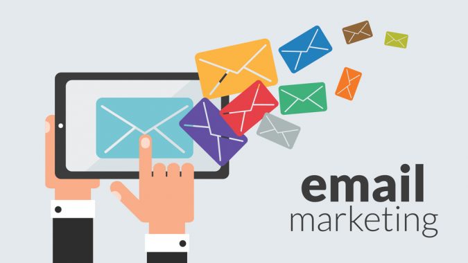 Graphic representing email marketing concept