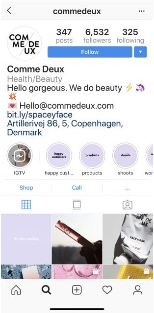 Instagram ads for dropshipping business profile 